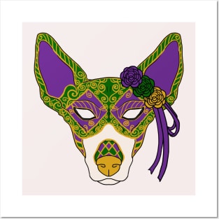 Mardi Gras Hound Mask Posters and Art